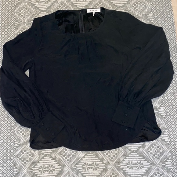 FRAME 100% Silk Long sleeve - Noir - Picture 3 of 9